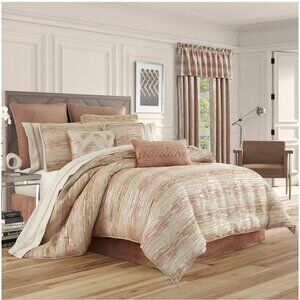 NWT NEW J. Queen New York EURO Sham SUNRISE CORAL 100% Polyester MSRP: $50